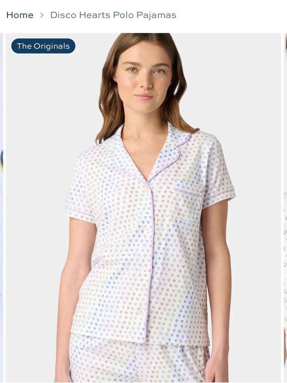 Roller Rabbit Disco Hearts Short-Sleeve Pajama Set - White Multi Medium